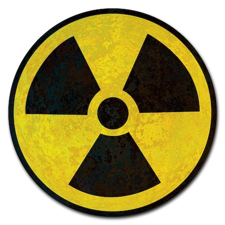 Corrugated Plastic Sign With Stakes 24in Circular-Radioactive